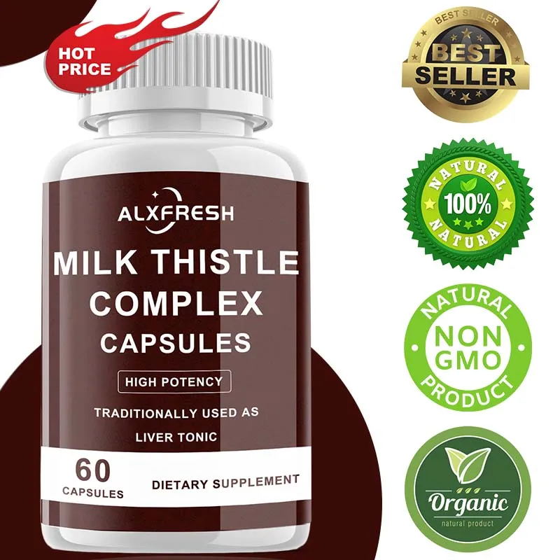 Milk Thistle Capsules Protect and Repair Liver Support Anti-Inflammatory Digestive System Antioxidant Protection Immune Health
Milk Thistle Capsules Protect and Repair Liver Support Anti-Inflammatory Digestive System Antioxidant Protection Immune Health
