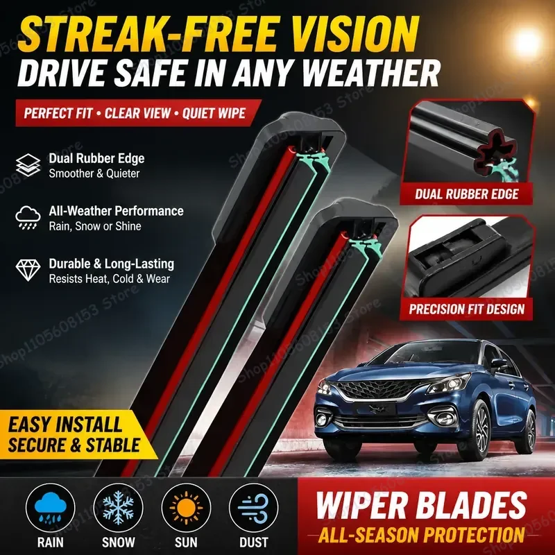 For Suzuki Baleno WB 2015–2021 Front Windshield Wiper Blades Left Hand Driver Side 2PCS Rain Removal Auto Accessories
For Suzuki Baleno WB 2015–2021 Front Windshield Wiper Blades Left Hand Driver Side 2PCS Rain Removal Auto Accessories
