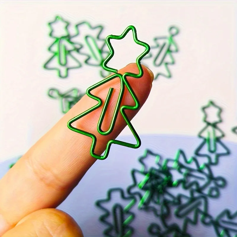 Creative Christmas Tree Shaped Paper Clips, Iron Metal Binder Clips for Office Stationery and Holiday Decorations
Creative Christmas Tree Shaped Paper Clips, Iron Metal Binder Clips for Office Stationery and Holiday Decorations