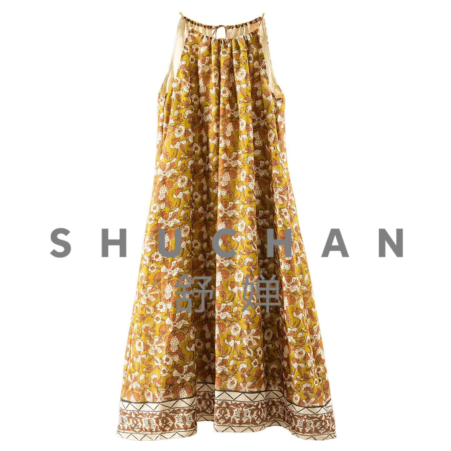 Garnet Flowers Are Wild Summer Dresses Sleeveless Turmeric Ramie Suspender Printed Dress Women 55J2
Garnet Flowers Are Wild Summer Dresses Sleeveless Turmeric Ramie Suspender Printed Dress Women 55J2