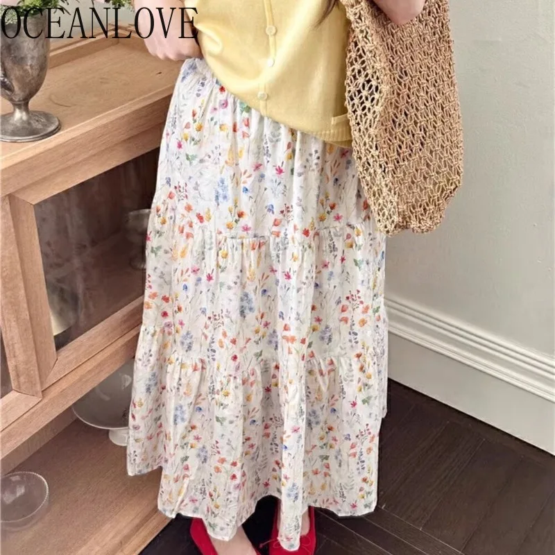 OCEANLOVE Romantic Floral Women Skirts A-line Spring Summer Korean Fashion Chic Long Skirt Sweet Faldas Mujer
OCEANLOVE Romantic Floral Women Skirts A-line Spring Summer Korean Fashion Chic Long Skirt Sweet Faldas Mujer