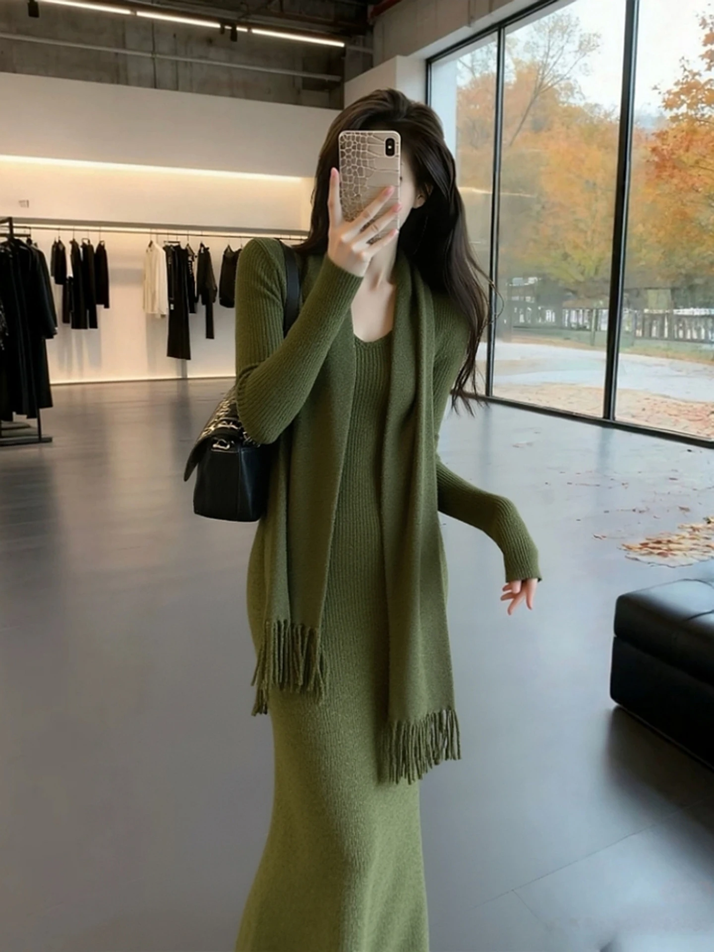 Ele een Knitted Dr Soft Cozy Autumn Winter Faion French Sle Cotton Long Sve Stand Fit Ci Commute Dr
Ele een Knitted Dr Soft Cozy Autumn Winter Faion French Sle Cotton Long Sve Stand Fit Ci Commute Dr