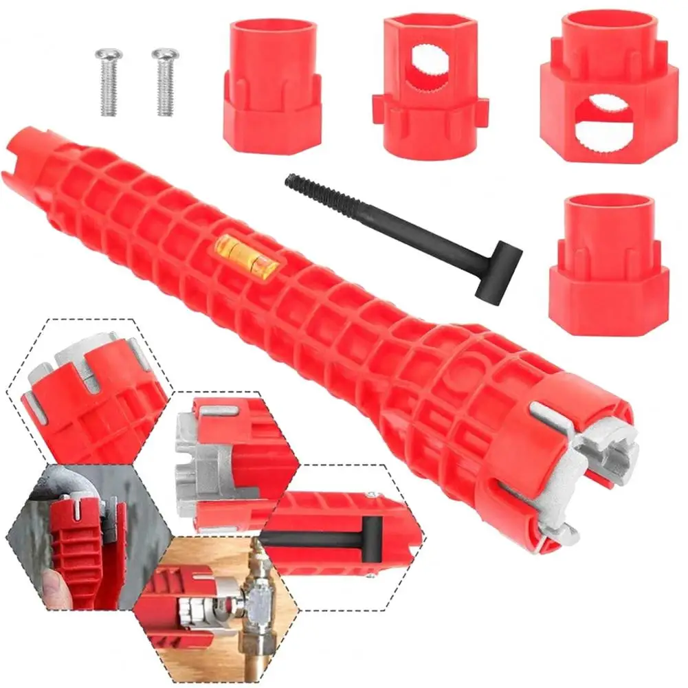 Faucet Installer Tool 16pcs Sink Wrench Set with 360° Rotation Four-claw Hex Socket Wrench Multifunctional Plumbing for Faucet
Faucet Installer Tool 16pcs Sink Wrench Set with 360° Rotation Four-claw Hex Socket Wrench Multifunctional Plumbing for Faucet