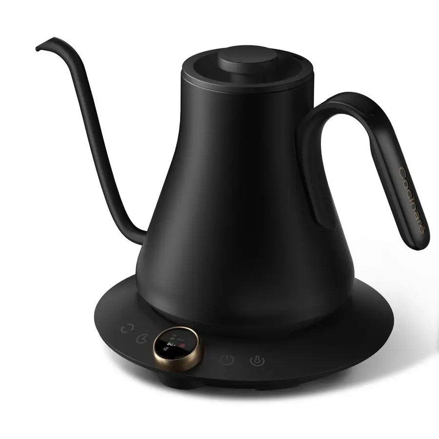 FLOW M9 Gooseneck Electric Kettle with Precise 1 Temperature Control for Pourover Coffee and Tea, Stainless Steel Interior, Qui
FLOW M9 Gooseneck Electric Kettle with Precise 1 Temperature Control for Pourover Coffee and Tea, Stainless Steel Interior, Qui