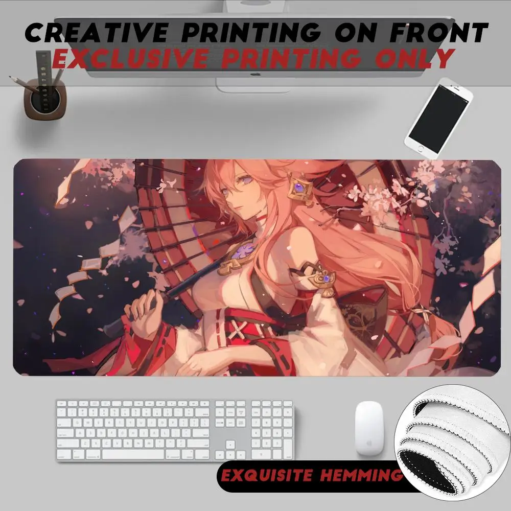 Mouse Pad Non-Slip Rubber Edge locking mousepads Game play mats Fashion Game Genshin Hot Yae Miko for notebook PC computer
Mouse Pad Non-Slip Rubber Edge locking mousepads Game play mats Fashion Game Genshin Hot Yae Miko for notebook PC computer