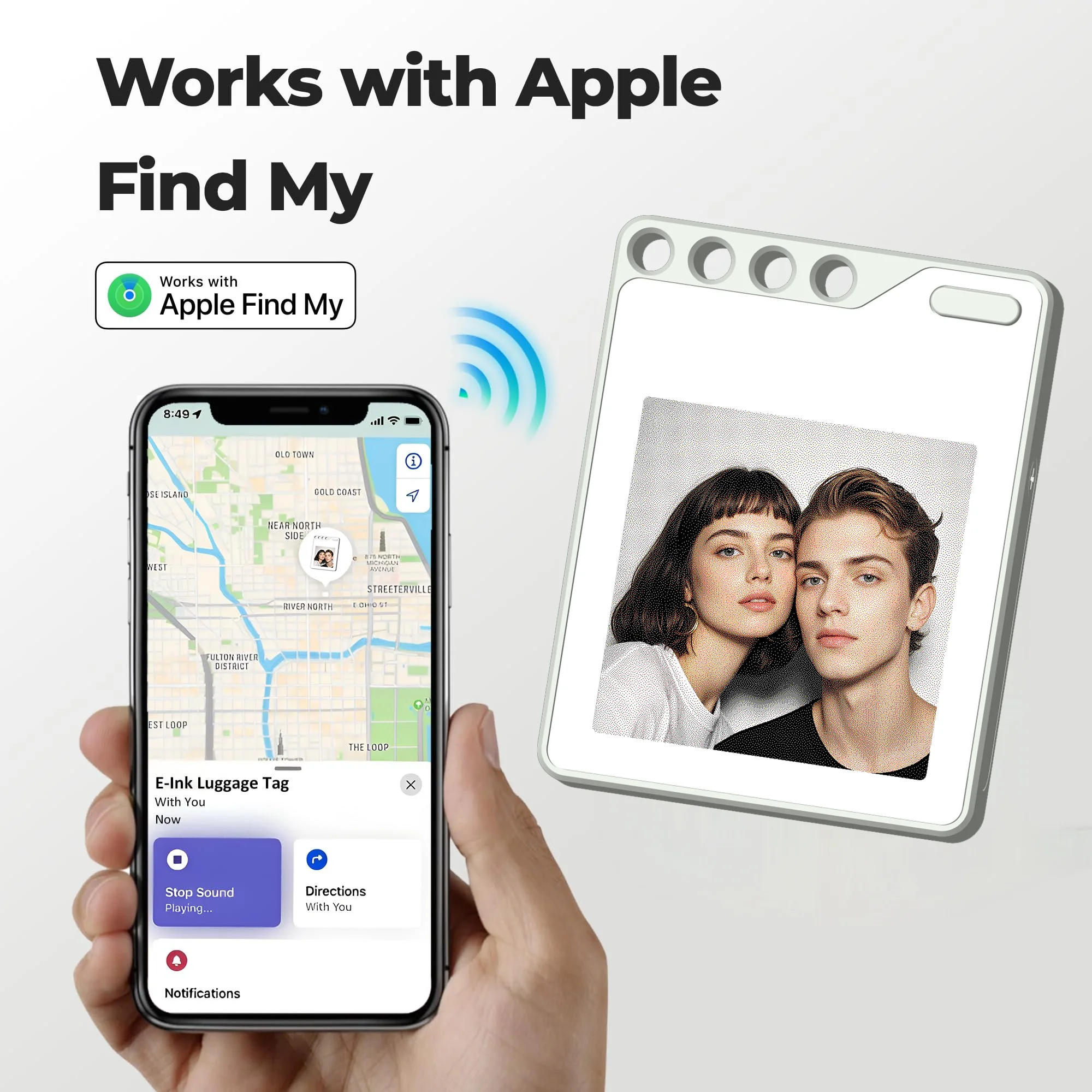 Bluetooth Smart E-Ink Display Tag Personalized Photo QR Code Contact Information Luggage Label Anti Lost Item Tracker Portable K
Bluetooth Smart E-Ink Display Tag Personalized Photo QR Code Contact Information Luggage Label Anti Lost Item Tracker Portable K