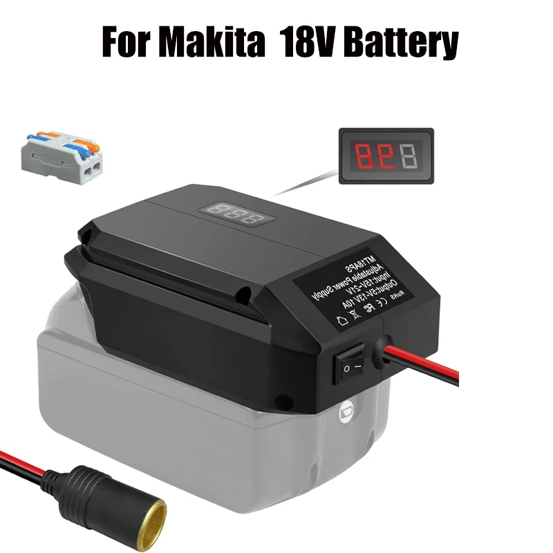 18V to 12V Step Down Converter for Makita 18V Battery Adapter Cigarette Lighter Adapter Power Wheel Adapter Car Refrigerator
18V to 12V Step Down Converter for Makita 18V Battery Adapter Cigarette Lighter Adapter Power Wheel Adapter Car Refrigerator