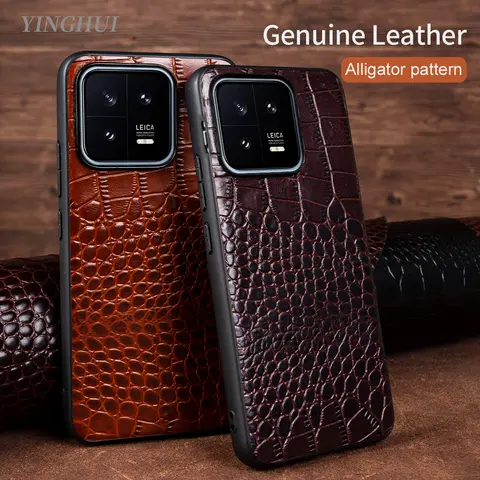 Xiaomi POCO X3 Case Leather for 12T Genuine Leather Cover Phone Case for Xiaomi 13T Pro 12 Mi14 12X 12S 12T 11TPro Ultra Lite POCO X5 X4 X3 M4Pro Cowhide Back Shell