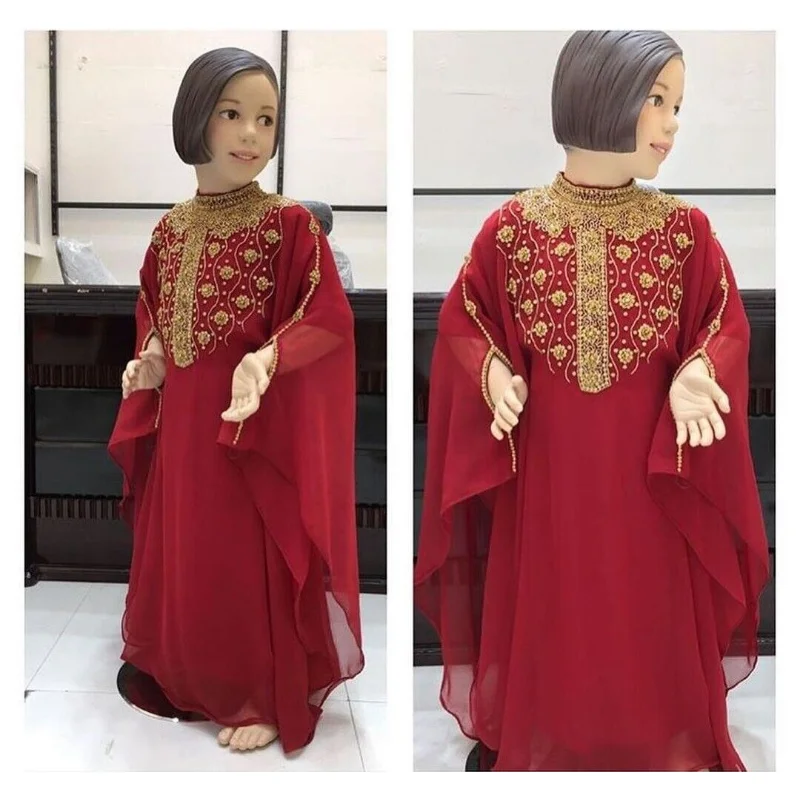 Kids Caftan African Attire Bridesmaid Abaya Beaded Dubai Long Gown Girls Clothes
Kids Caftan African Attire Bridesmaid Abaya Beaded Dubai Long Gown Girls Clothes