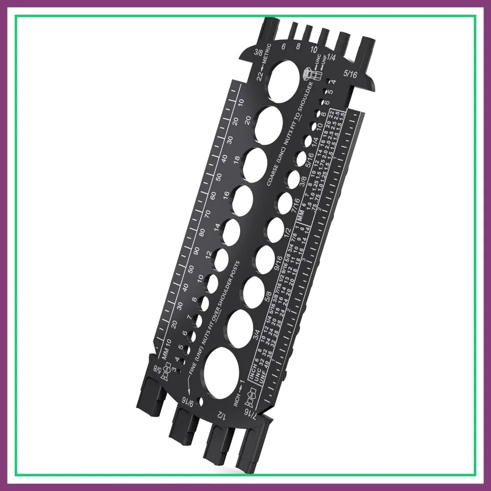 Bolt Gauge Metric & SAE, Bolt Sizer for Nuts & Bolts, Plastic Measuring Tool, Easy to Read Thread Gauge
Bolt Gauge Metric & SAE, Bolt Sizer for Nuts & Bolts, Plastic Measuring Tool, Easy to Read Thread Gauge