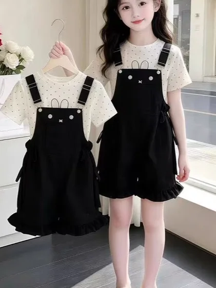 Cute Polka Dot Short Sleeve Top And Bloomer Shorts Two Piece Set for Girls Summer Clothing Thin High Waist Short Pants
Cute Polka Dot Short Sleeve Top And Bloomer Shorts Two Piece Set for Girls Summer Clothing Thin High Waist Short Pants