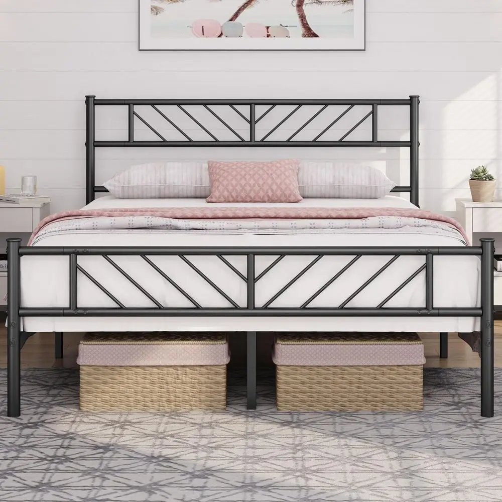 Queen Size Platorm Bed e with Arrow Design board, 13 Inches Metal Mattroundation or Storage, No Box Spring Needed, Easy Assembly
Queen Size Platorm Bed e with Arrow Design board, 13 Inches Metal Mattroundation or Storage, No Box Spring Needed, Easy Assembly