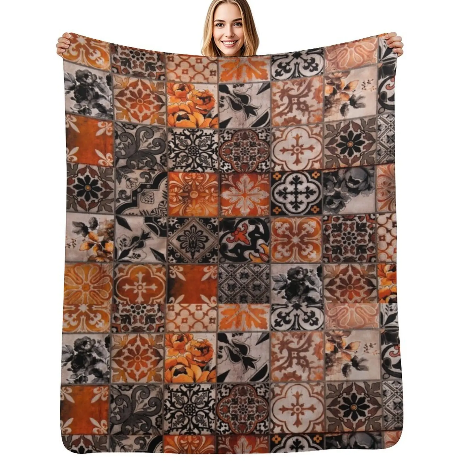 Ancient brick pattern design with gold ,orange, black and white colour . Throw Blanket for babies Luxury Thicken Blankets
Ancient brick pattern design with gold ,orange, black and white colour . Throw Blanket for babies Luxury Thicken Blankets