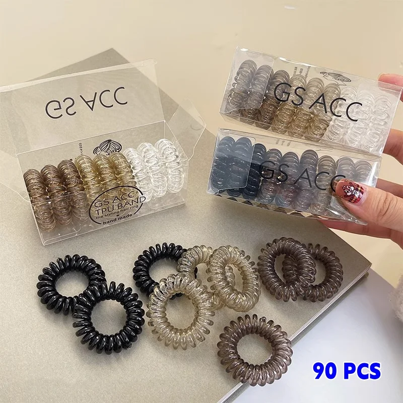 90Pcs Simple Ins Telephone Line Hair Band Women's Ponytail Rope High Elasticity Durable Rubber Band Head Accessories
90Pcs Simple Ins Telephone Line Hair Band Women's Ponytail Rope High Elasticity Durable Rubber Band Head Accessories