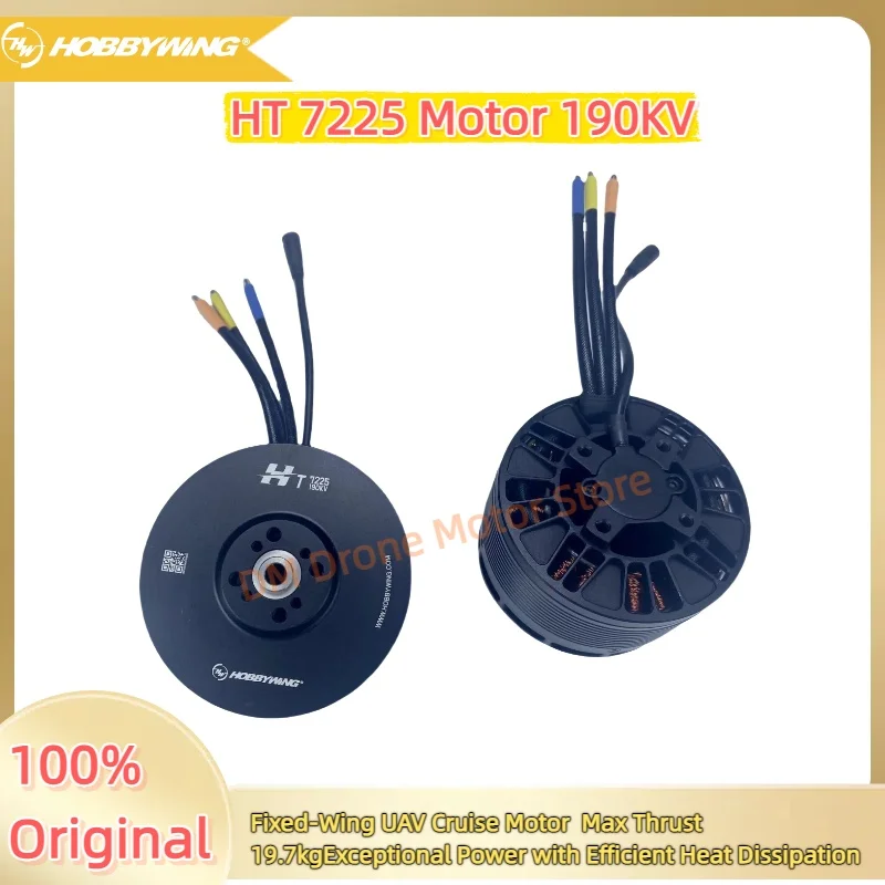 Hobbywing T7225 190KV Brushless Motor Fixed-Wing UAV Cruise Motor 19.7kg Max Thrust 12S LiPo Drone Accessories
Hobbywing T7225 190KV Brushless Motor Fixed-Wing UAV Cruise Motor 19.7kg Max Thrust 12S LiPo Drone Accessories