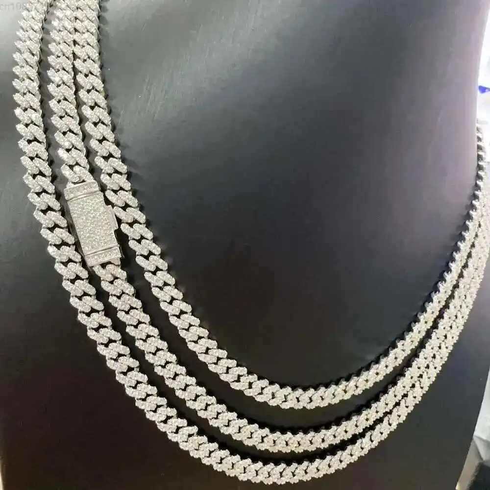 Width 6mm 925 Sterling Silver Vvs Moissanite Diamonds White Gold Plated Cuban Link Chains Necklace
Width 6mm 925 Sterling Silver Vvs Moissanite Diamonds White Gold Plated Cuban Link Chains Necklace