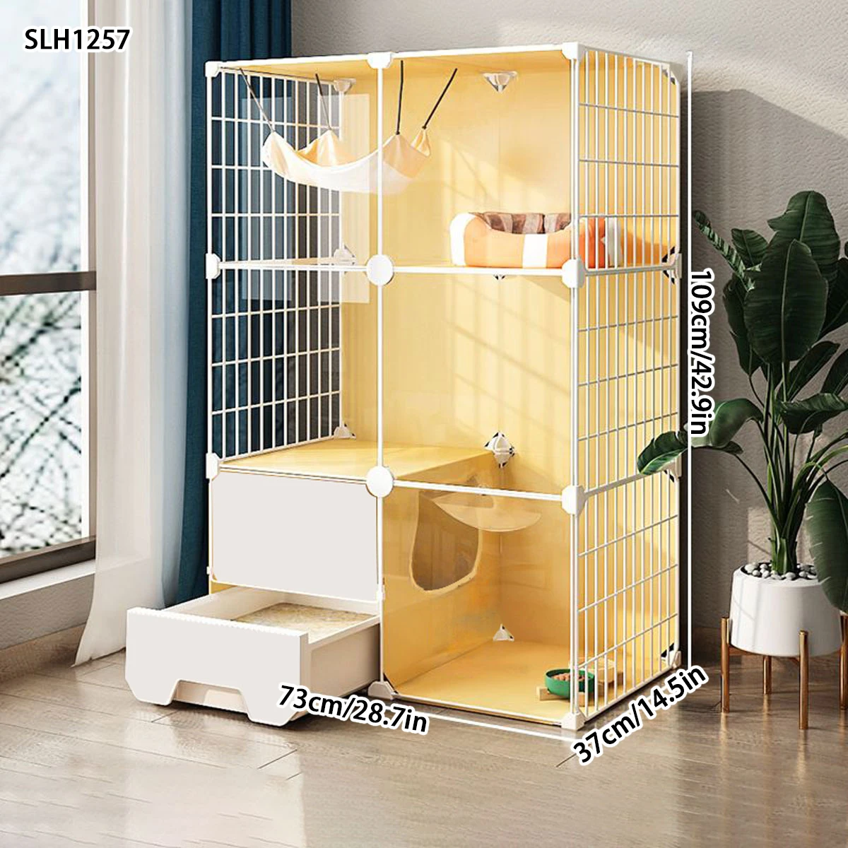 Cat cage with enclosed cat litter box indoor cat cage household cat cage with toilet integrated cat house cat house
Cat cage with enclosed cat litter box indoor cat cage household cat cage with toilet integrated cat house cat house
