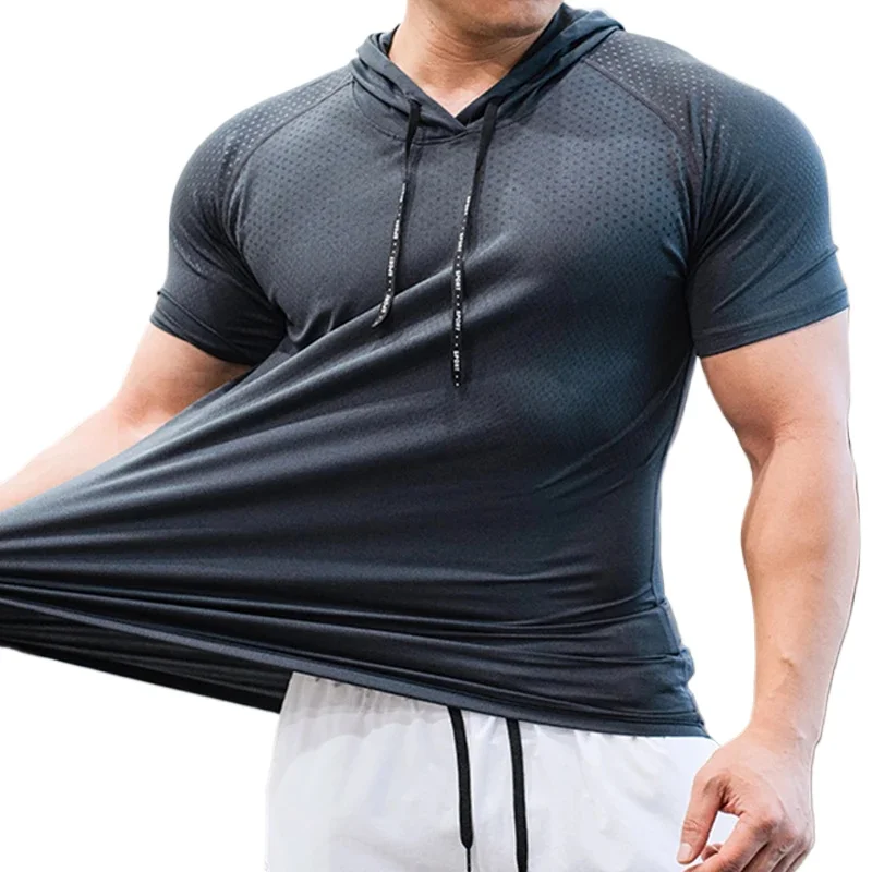 2026 Men Running Hoodies Bodybuilding Sport Hooded Short Sleeve Gyms Fitness Clothing Muscle Shirt Quick Drying Training T-Shirt
2026 Men Running Hoodies Bodybuilding Sport Hooded Short Sleeve Gyms Fitness Clothing Muscle Shirt Quick Drying Training T-Shirt