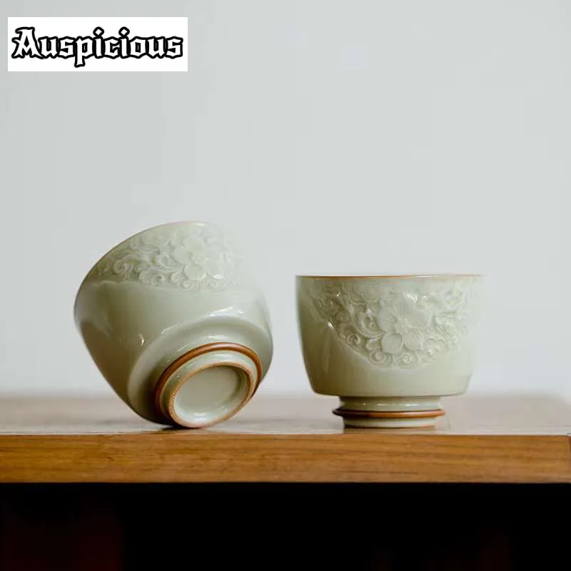 2pc/Set Embossed Arabesque Flower Ceramic Master Cup Honey Galze Press-hand Cup Personal Puer Tea Cup Kung Fu Tea Set Gift 60ml
2pc/Set Embossed Arabesque Flower Ceramic Master Cup Honey Galze Press-hand Cup Personal Puer Tea Cup Kung Fu Tea Set Gift 60ml