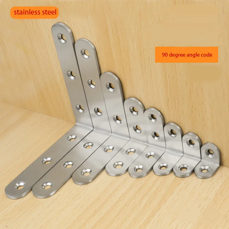 Thickened Stainless Steel Corner Code With 90 Degree Right Angle and Fixed Angle iron L-Shaped Triangular Bracket, layer Board
Thickened Stainless Steel Corner Code With 90 Degree Right Angle and Fixed Angle iron L-Shaped Triangular Bracket, layer Board