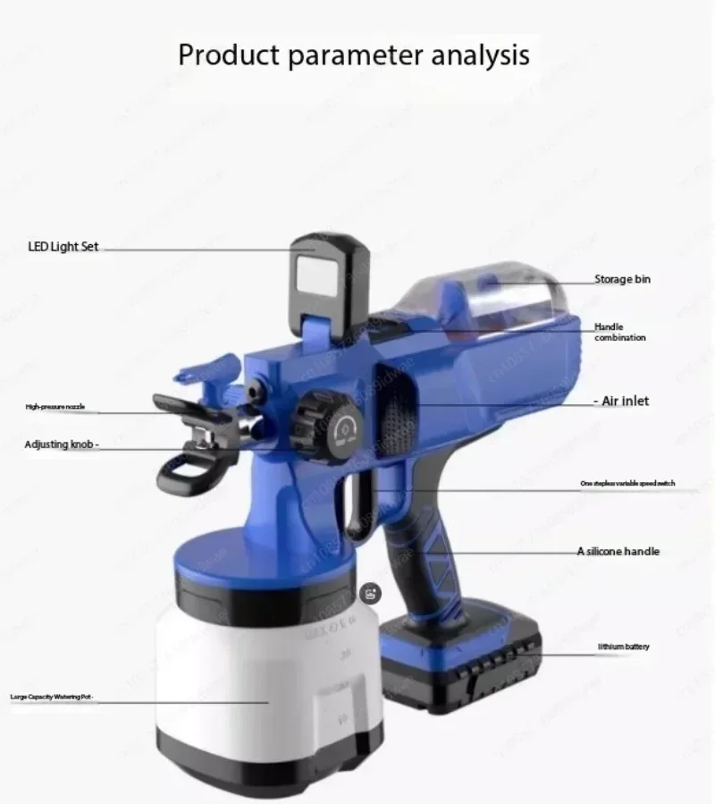 Electric lithium battery high pressure airless spraying machine spray gun paint paint latex paint sprayer watering can
Electric lithium battery high pressure airless spraying machine spray gun paint paint latex paint sprayer watering can