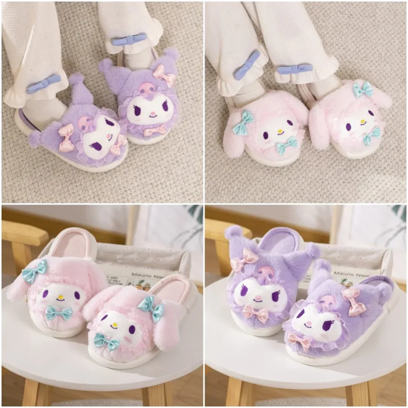 Sanrios Kuromi My Melody Cotton Slippers Anime Cartoon Cute Girl Plush Home Shoes Autumn Winter Warm Indoor Anti Slip Slippers
Sanrios Kuromi My Melody Cotton Slippers Anime Cartoon Cute Girl Plush Home Shoes Autumn Winter Warm Indoor Anti Slip Slippers