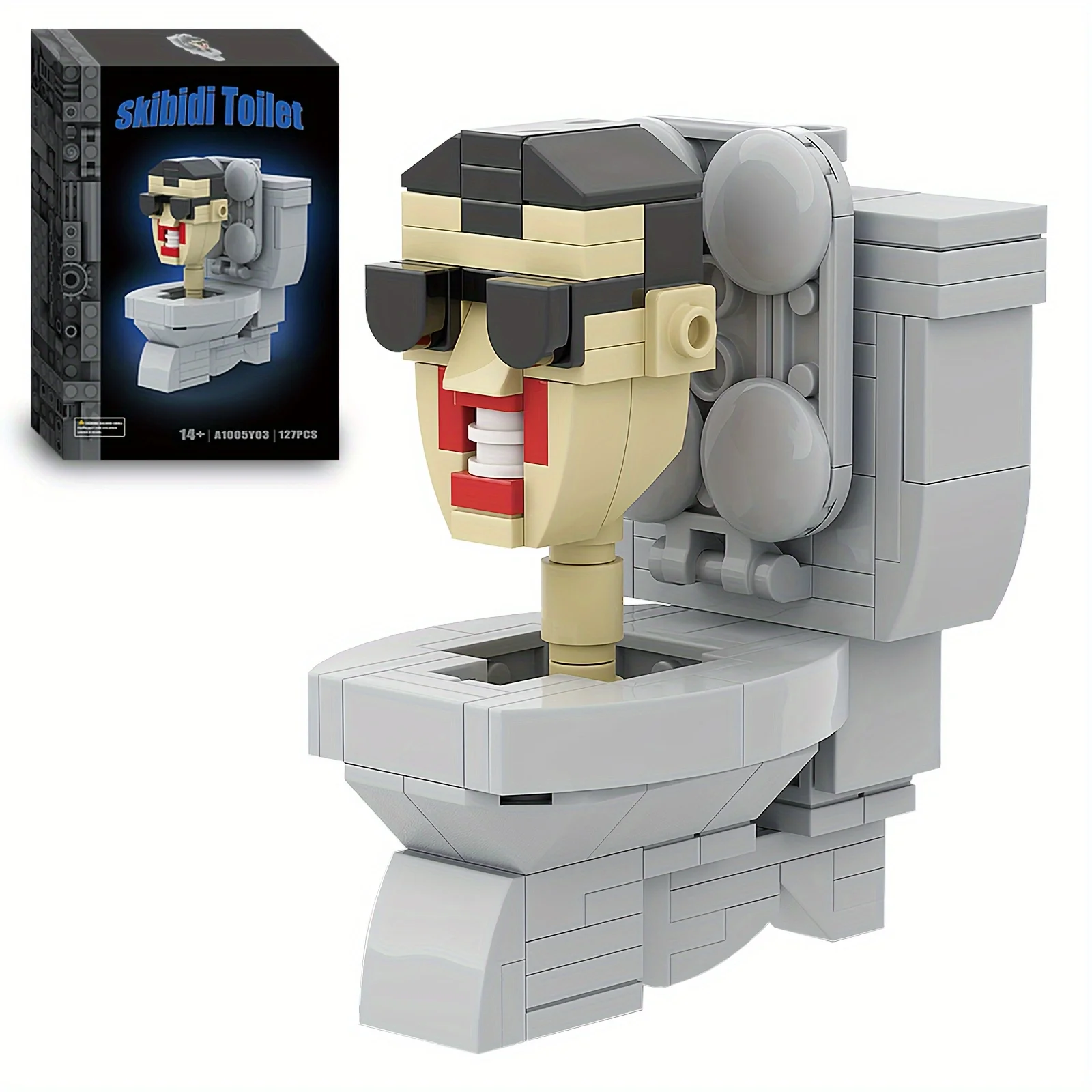 Sunglasses Toilet Man Block Set Creative Games Around Small Particle Building Blocks Puzzle Toys blocs de constructions bricks
Sunglasses Toilet Man Block Set Creative Games Around Small Particle Building Blocks Puzzle Toys blocs de constructions bricks