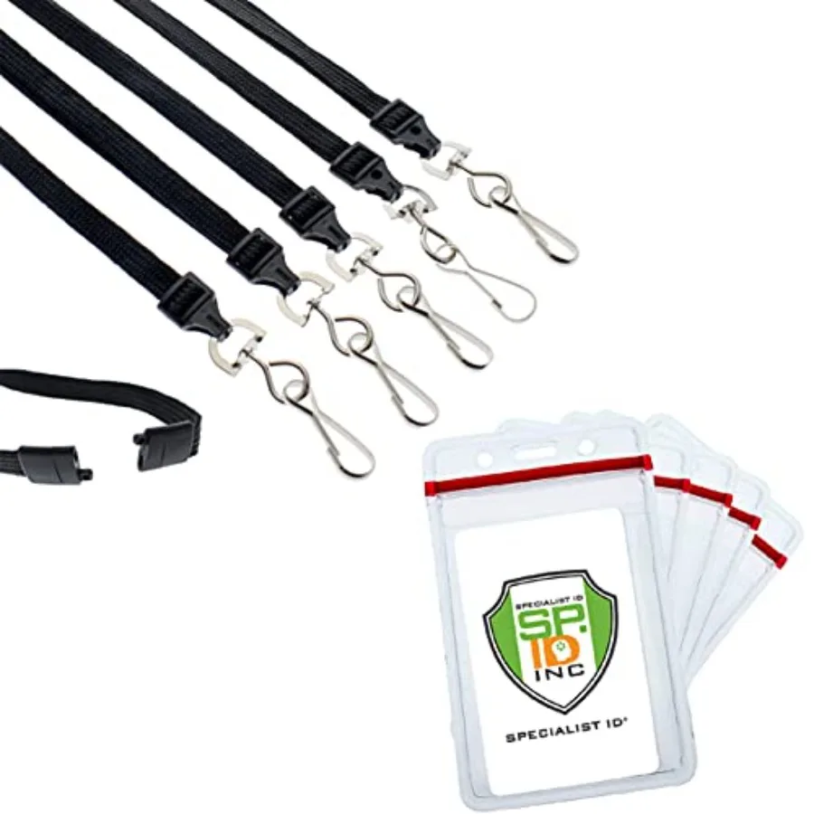 Bulk 25 Pack - Premium Breakaway Lanyards with Heavy Duty Vertical Resealable Vinyl Badge Holders with Zip Top - Great for Stud
Bulk 25 Pack - Premium Breakaway Lanyards with Heavy Duty Vertical Resealable Vinyl Badge Holders with Zip Top - Great for Stud