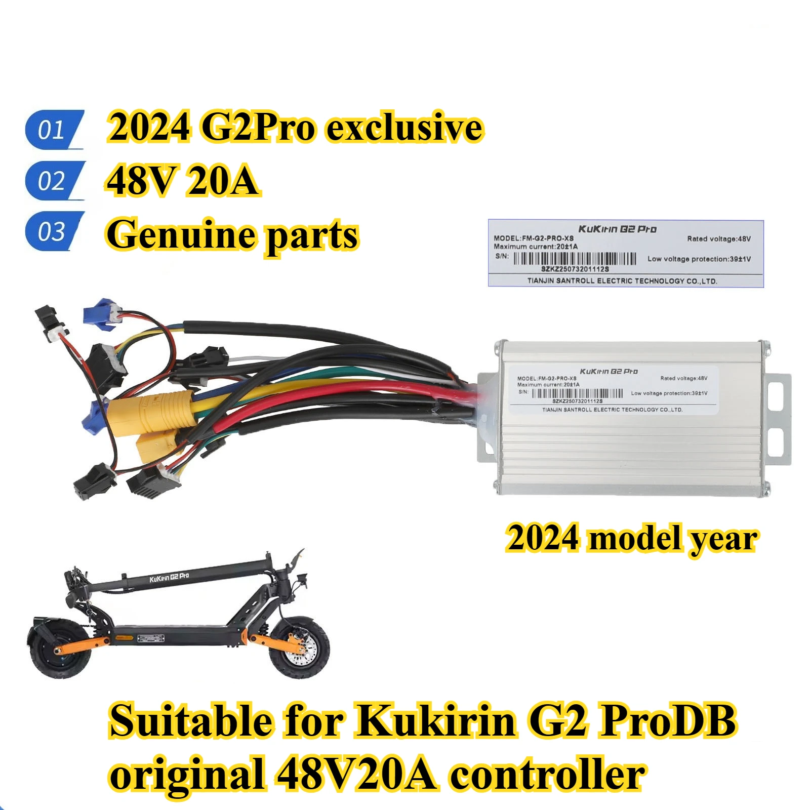 For 2024 Kukirin G2 Pro DB Scooter Original 48V20A Controller Electric Scooter Electronic Control Motherboard A3 Wiring
For 2024 Kukirin G2 Pro DB Scooter Original 48V20A Controller Electric Scooter Electronic Control Motherboard A3 Wiring