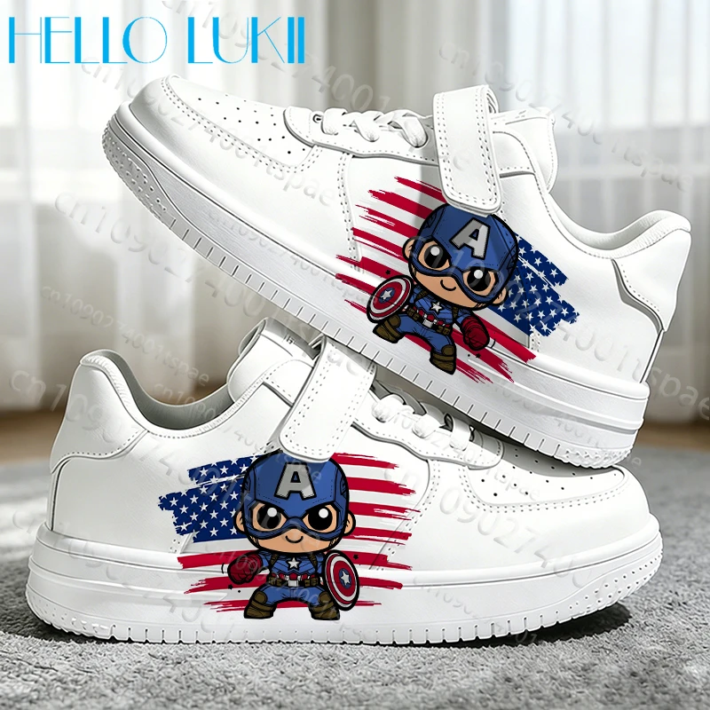 Hot Selling Captain America Kids Youth Sneakers Simple Fashion Trend Soft Sole White Series Board Shoes Free-express
Hot Selling Captain America Kids Youth Sneakers Simple Fashion Trend Soft Sole White Series Board Shoes Free-express