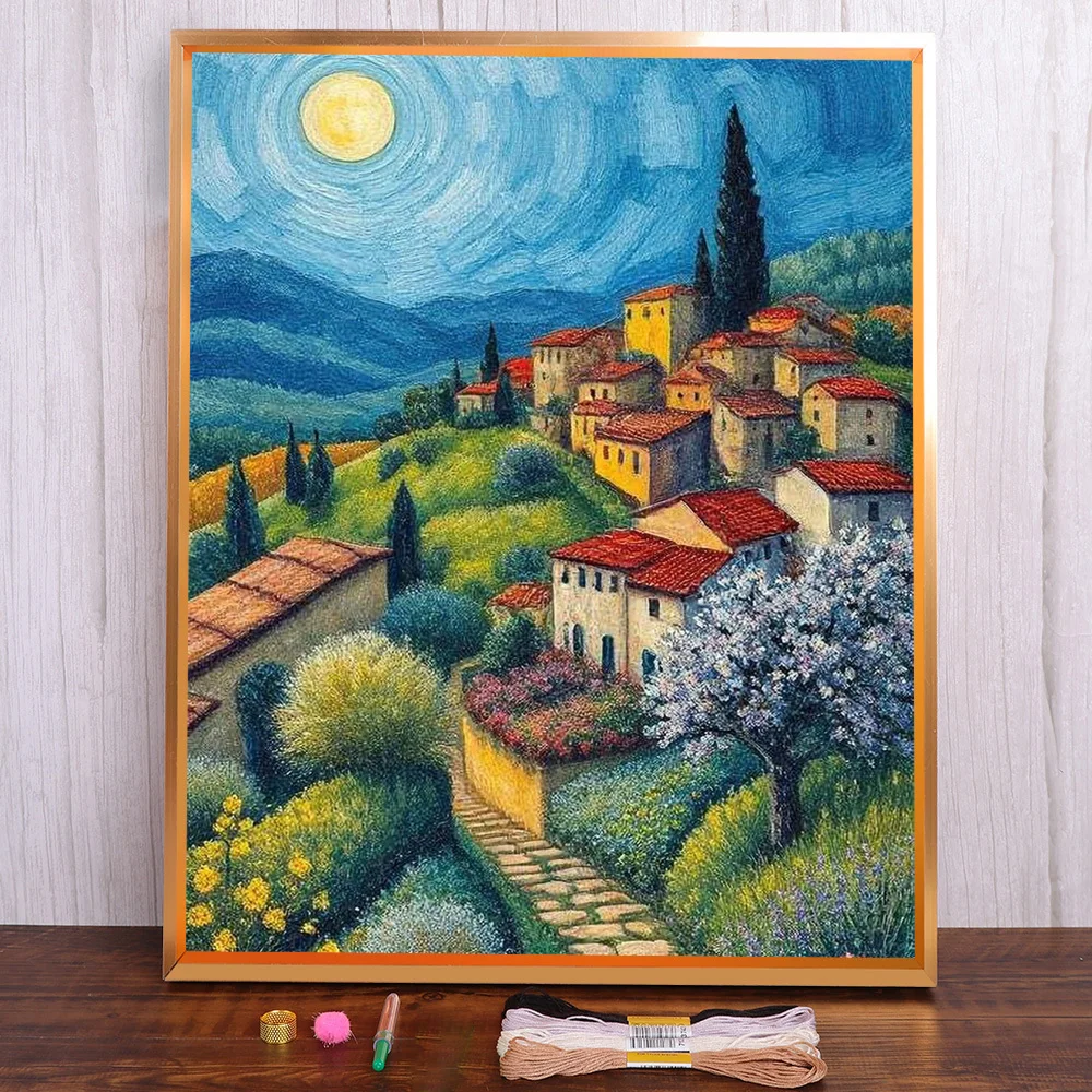 Landscape Moon Night Printed Canvas 11CT Cross-Stitch Kit Embroidery Knitting Craft Needlework Painting Design Package Jewelry
Landscape Moon Night Printed Canvas 11CT Cross-Stitch Kit Embroidery Knitting Craft Needlework Painting Design Package Jewelry