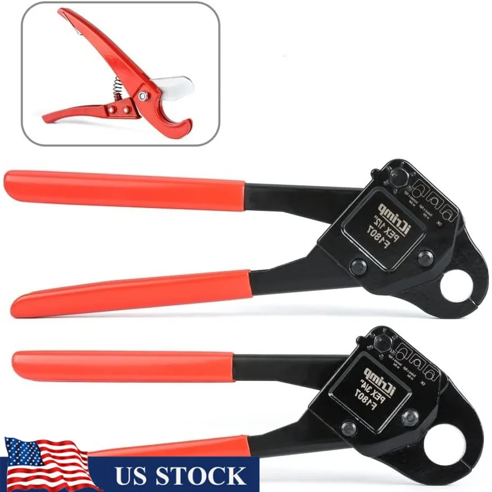 PEX Crimping Tool 1/2 Inch And 3/4 Inch Copper Crimp Rings Includes PEX Cutter And Go No Go Gauge Angle Design Durable
PEX Crimping Tool 1/2 Inch And 3/4 Inch Copper Crimp Rings Includes PEX Cutter And Go No Go Gauge Angle Design Durable