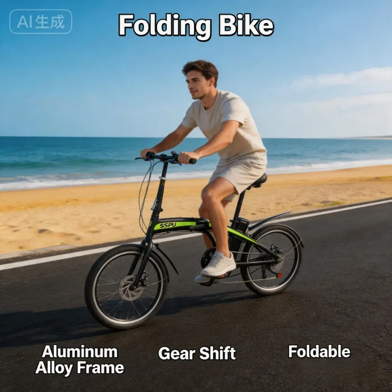 UltraLight 20 Folding Bike - Aluminum Alloy Portable City Commuter Bicycle with 7-Speed Gear - Grey Lightweight Travel Bike
UltraLight 20 Folding Bike - Aluminum Alloy Portable City Commuter Bicycle with 7-Speed Gear - Grey Lightweight Travel Bike