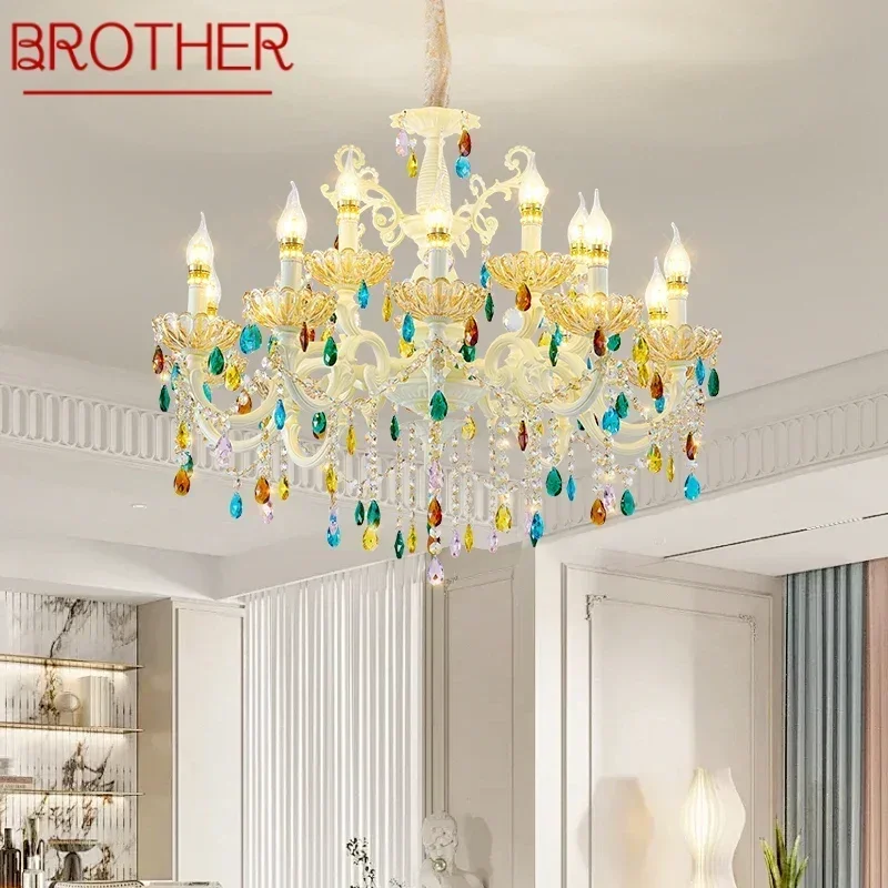 BROTHER Contemporary Colour Crystal Pendent Lamp European Luxury Living Room Restaurant Bedroom Girl's Room Villa Chandelier
BROTHER Contemporary Colour Crystal Pendent Lamp European Luxury Living Room Restaurant Bedroom Girl's Room Villa Chandelier
