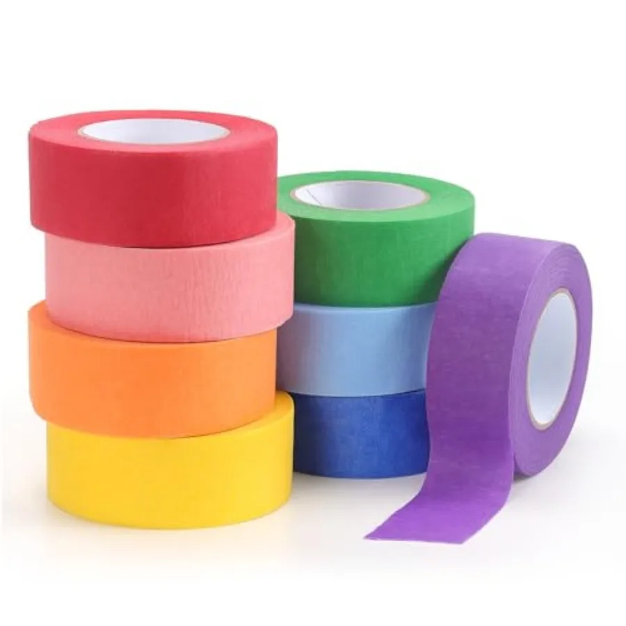 Colored Masking Tape Painters Tape 1 Inch X 20 Yards, 8 Rolls, 160 Yards in Total, Craft Color Painters Colorful Art Rainbow La
Colored Masking Tape Painters Tape 1 Inch X 20 Yards, 8 Rolls, 160 Yards in Total, Craft Color Painters Colorful Art Rainbow La