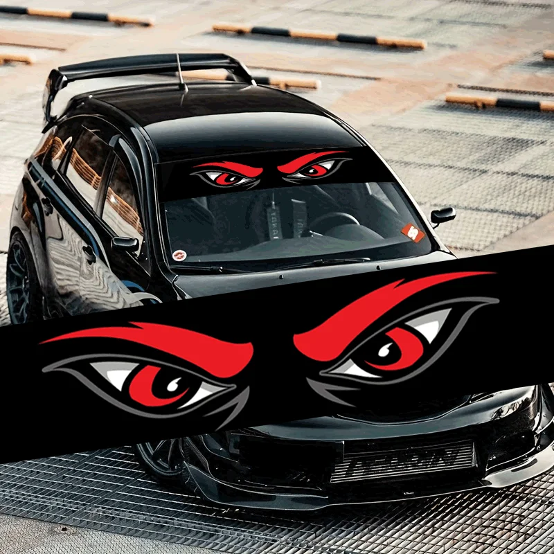 pattern car windshield decal, suitable for car SUV truck, vehicle outdoor A black car sunshade front block sticker, angry eye
pattern car windshield decal, suitable for car SUV truck, vehicle outdoor A black car sunshade front block sticker, angry eye