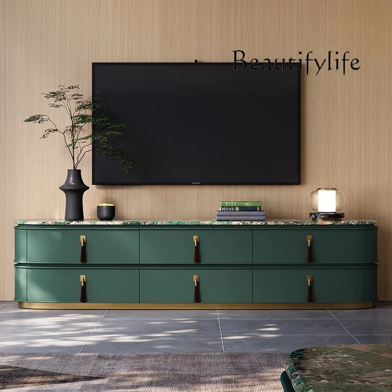 Light luxury TV cabinet large flat-floor villa living room fashion customization post-modern Italian high-grade marble
Light luxury TV cabinet large flat-floor villa living room fashion customization post-modern Italian high-grade marble