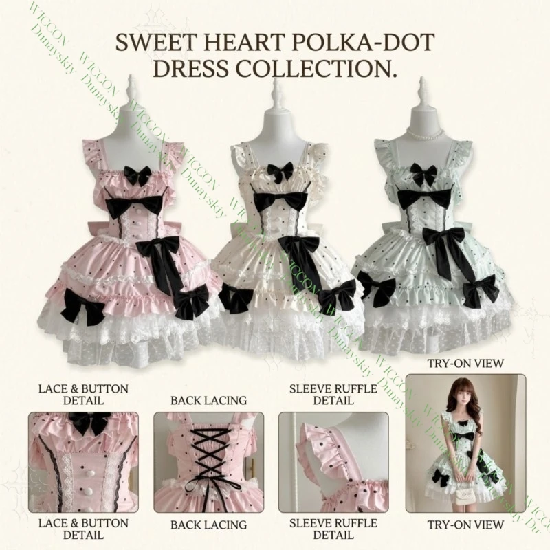 Jirai Kei Polka Dot Dark Chocolate Sweet Lolita Dress Halloween Fluffy Skirt Vintage RuffleBall Gown For Anime Theme Party Comic
Jirai Kei Polka Dot Dark Chocolate Sweet Lolita Dress Halloween Fluffy Skirt Vintage RuffleBall Gown For Anime Theme Party Comic