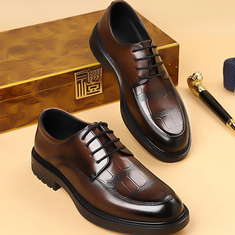 High Quality Casual Leather Men's Casual Business Shoes Fashion Outdoor Antiskid Walking Shoes Flat Designer Round Toe Work Shoe
High Quality Casual Leather Men's Casual Business Shoes Fashion Outdoor Antiskid Walking Shoes Flat Designer Round Toe Work Shoe