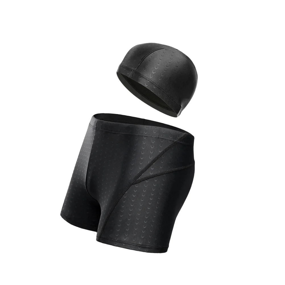 Men Swimming Trunks with Hat Large Size Black Waterproof High Elastic Swimwear Set Adults Beach Pool Swim Costume
Men Swimming Trunks with Hat Large Size Black Waterproof High Elastic Swimwear Set Adults Beach Pool Swim Costume