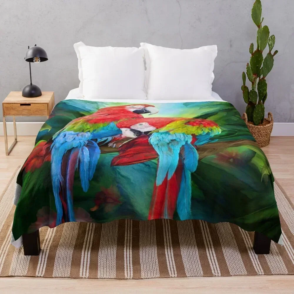Tropic Spirits - Macaws Throw Blanket Soft Comfort Blanket for Reading Watching TV
Tropic Spirits - Macaws Throw Blanket Soft Comfort Blanket for Reading Watching TV