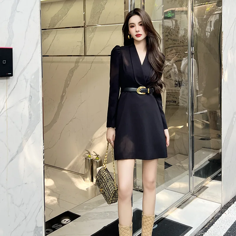 Spring New Women's Clothing French Style Temperament Suit Business Dress Hepburn Little Black
Spring New Women's Clothing French Style Temperament Suit Business Dress Hepburn Little Black