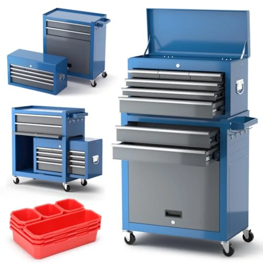 Tool Chest 8-Drawer 42'' Large Rolling Tool Chest with Wheels Detachable Top Metal Tool Box Garage Storage Cabinet for Repair R
Tool Chest 8-Drawer 42'' Large Rolling Tool Chest with Wheels Detachable Top Metal Tool Box Garage Storage Cabinet for Repair R