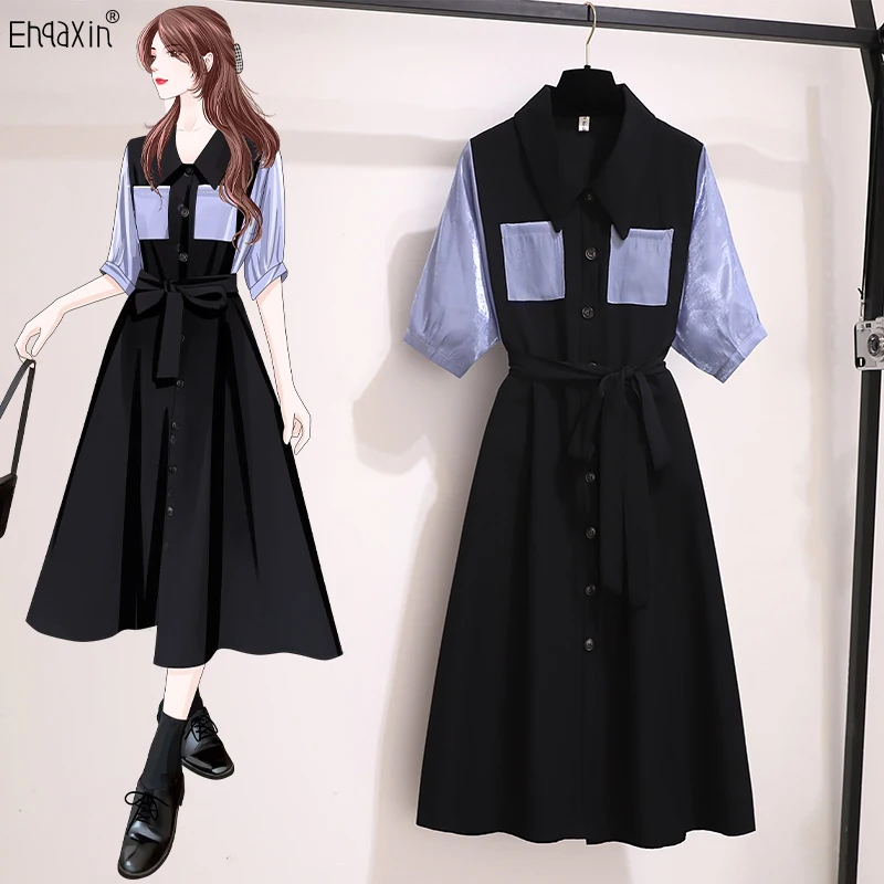 EHQAXIN 2022 Summer New Ladies Dress Fashion French Single-Breasted Lace-Up A-Line Retro Long Stitching Dresses For Female M-4XL
EHQAXIN 2022 Summer New Ladies Dress Fashion French Single-Breasted Lace-Up A-Line Retro Long Stitching Dresses For Female M-4XL
