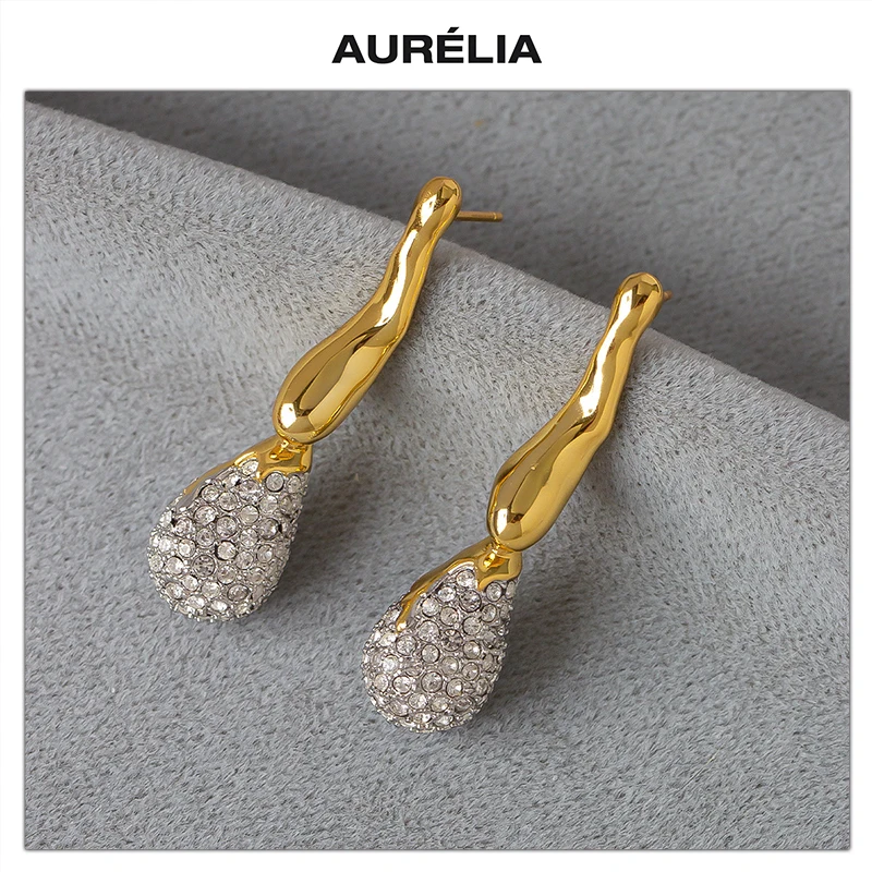 Europe Fashion Brass Gold Plated Water Droplet Zircon Earrings Woman High Quality Designer Jewelry Trendy
Europe Fashion Brass Gold Plated Water Droplet Zircon Earrings Woman High Quality Designer Jewelry Trendy