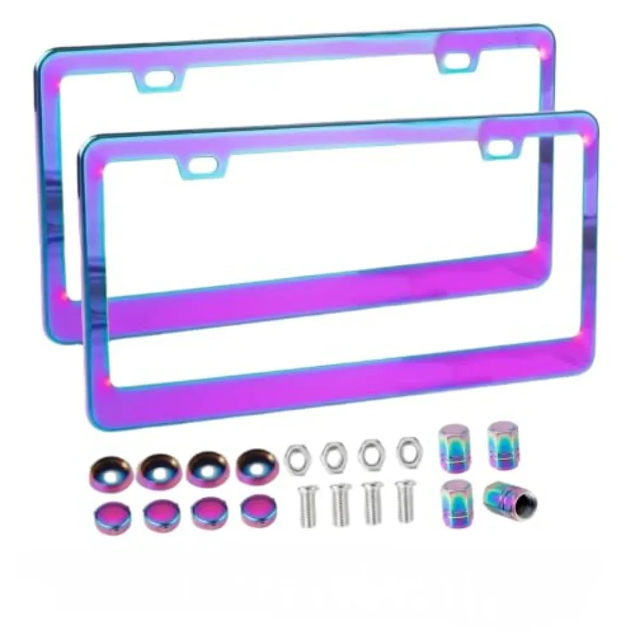 Fashion Slim Iridescent Chrome Blue License Plate Frames, Exclusive Polish Mirror Effect License Plate Covers, Weather Proof Li
Fashion Slim Iridescent Chrome Blue License Plate Frames, Exclusive Polish Mirror Effect License Plate Covers, Weather Proof Li
