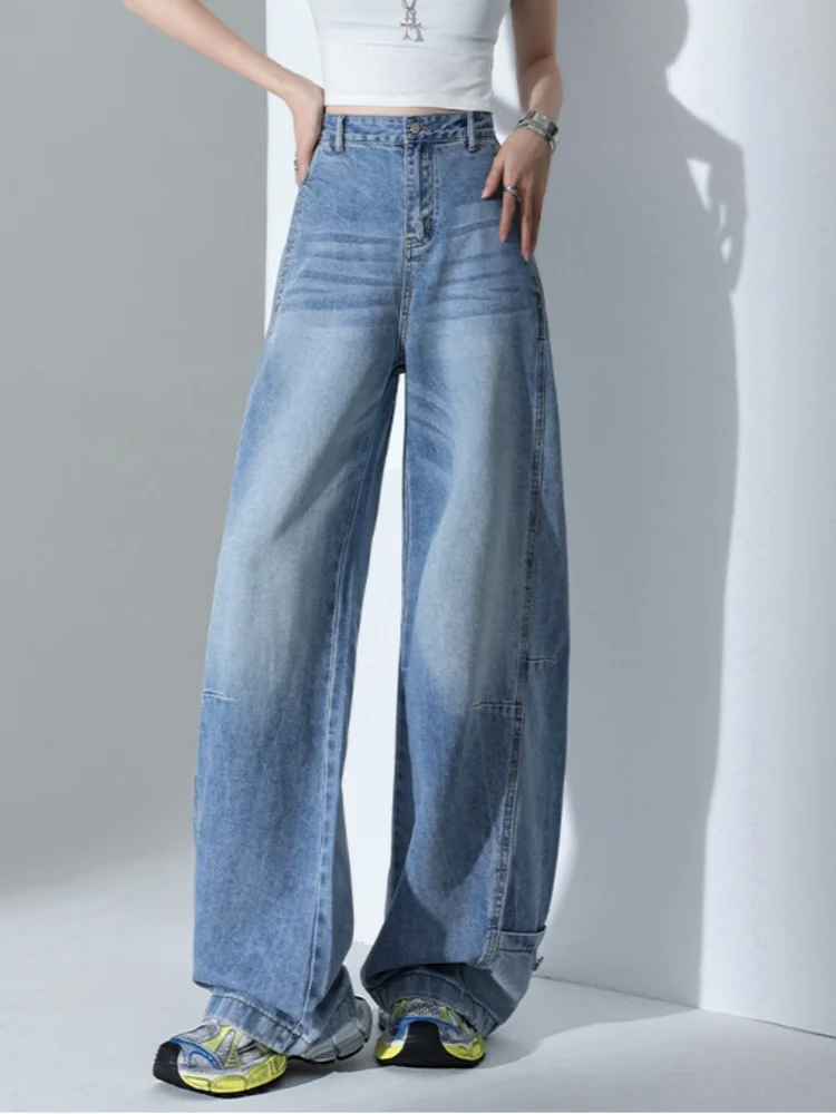 Blue Tencel Wide Leg Curved Knife Jeans for Women's Summer Thin High Waist Loose Slim Versatile Sickle Pants
Blue Tencel Wide Leg Curved Knife Jeans for Women's Summer Thin High Waist Loose Slim Versatile Sickle Pants