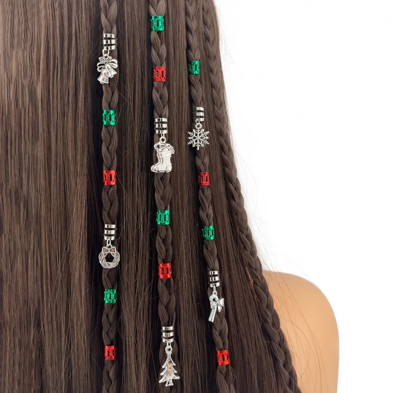 26PCS Christmas Dreadlock Hair Rings Hollow Braid Accessory for DIY Fake Hair Hot Sale Easy To Use for Holiday Party Decoration
26PCS Christmas Dreadlock Hair Rings Hollow Braid Accessory for DIY Fake Hair Hot Sale Easy To Use for Holiday Party Decoration