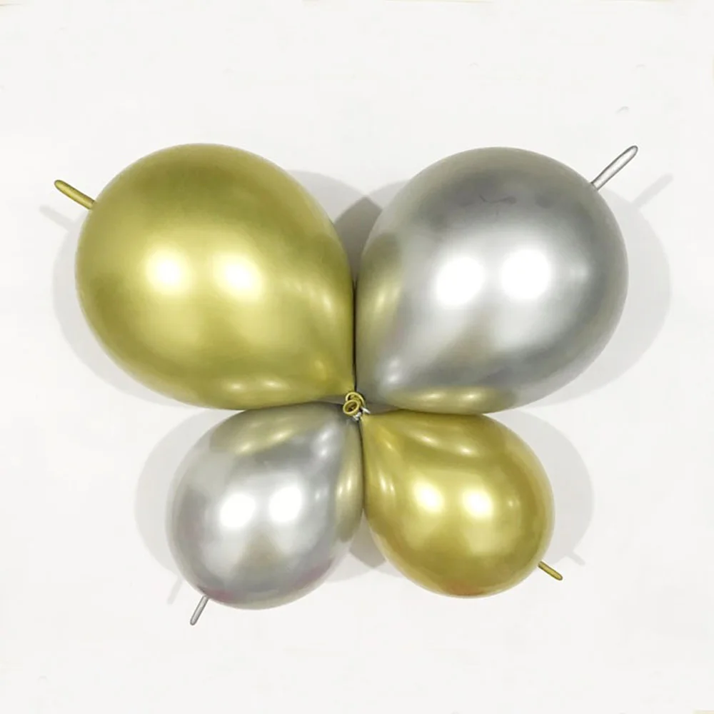 20Pcs Link Balloon Linking Balloons 6/12inch Metallic Chrome Latex Balloons for Birthday Christmas Wedding Party Decorations
20Pcs Link Balloon Linking Balloons 6/12inch Metallic Chrome Latex Balloons for Birthday Christmas Wedding Party Decorations