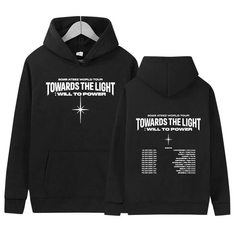 Korean Ateez World Tour Towards The Light Will To Power 2025 New hoodie Men's Women Hip Hop Loose pullover Sweatshirt Streetwear
Korean Ateez World Tour Towards The Light Will To Power 2025 New hoodie Men's Women Hip Hop Loose pullover Sweatshirt Streetwear